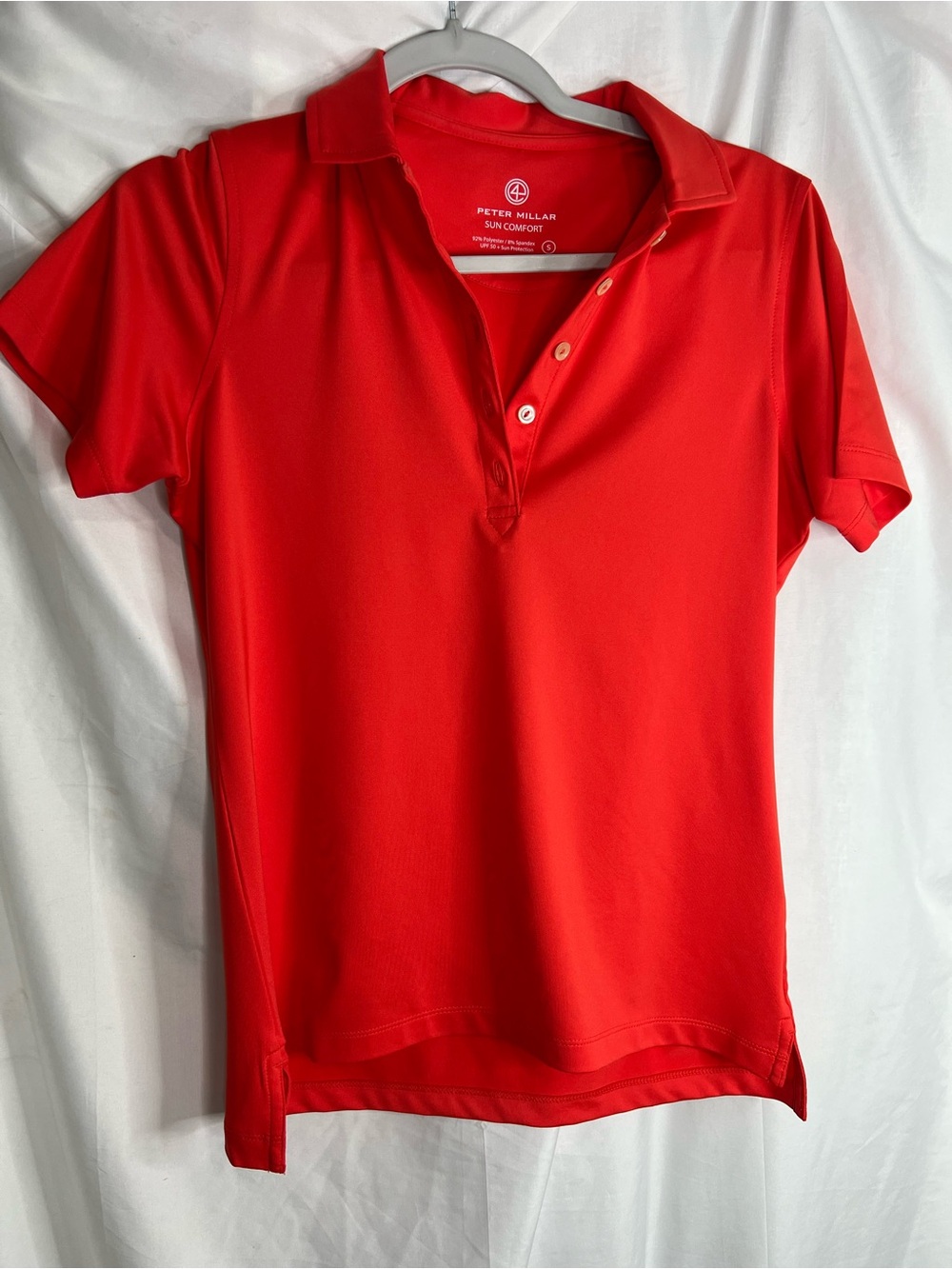 Peter Millar Red Short Sleeve Polo
